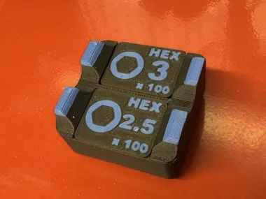 2 up Label Holder for Wera Gridfinity Organizer