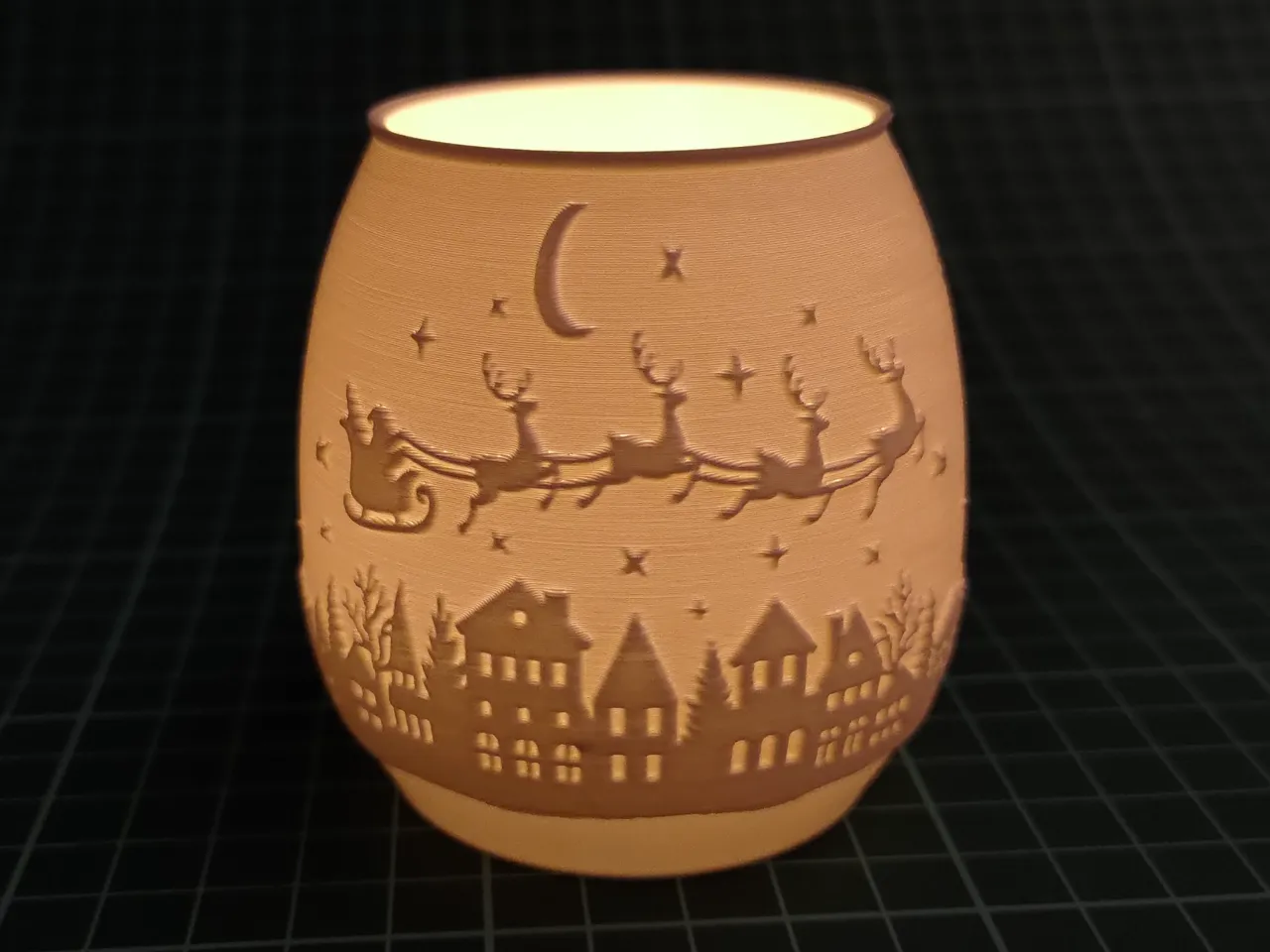 Tealight Santa Claus Christmas lamp view 4