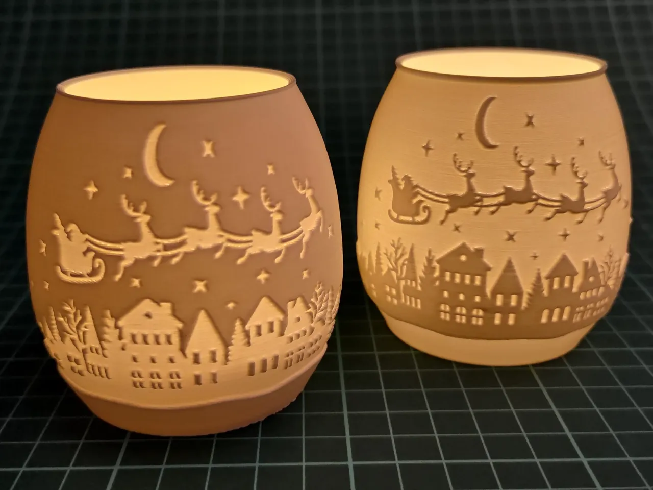 Tealight Santa Claus Christmas lamp view 2