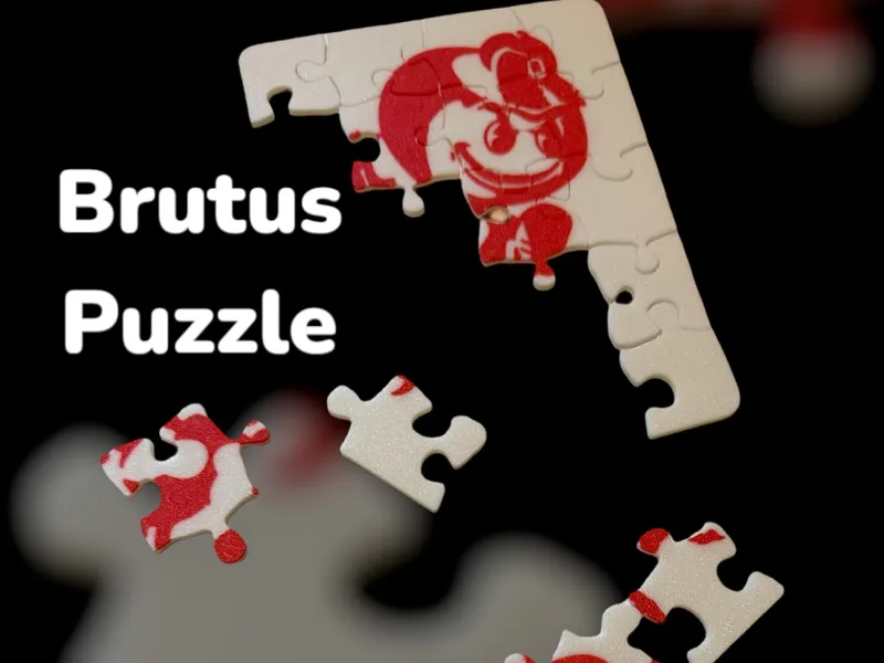 Brutus Jigsaw Puzzle with Tray OSU Ohio State 