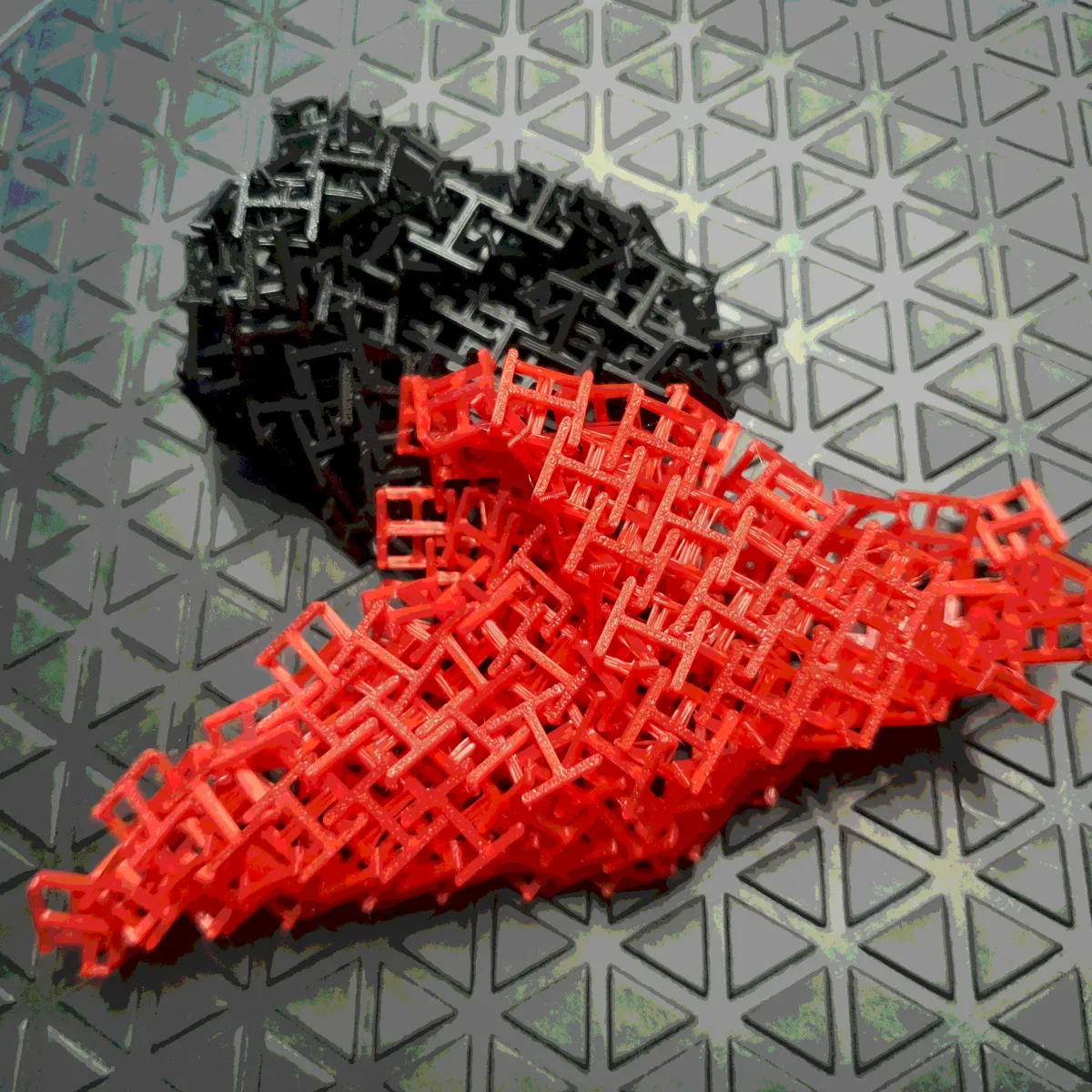 Motif de cube en résille tissu
