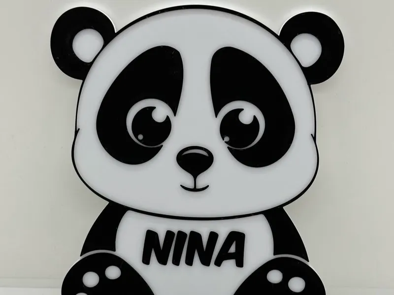 Namensschild / Türschild Panda