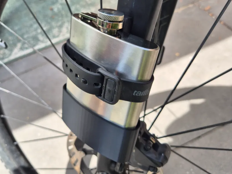 Hipflask bike holder
