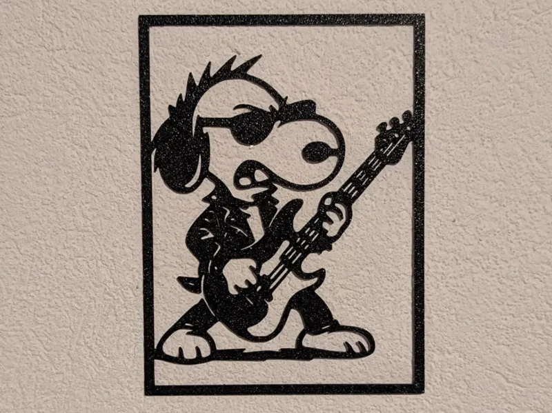 Wall Art: Rock Snoopy with Guitar