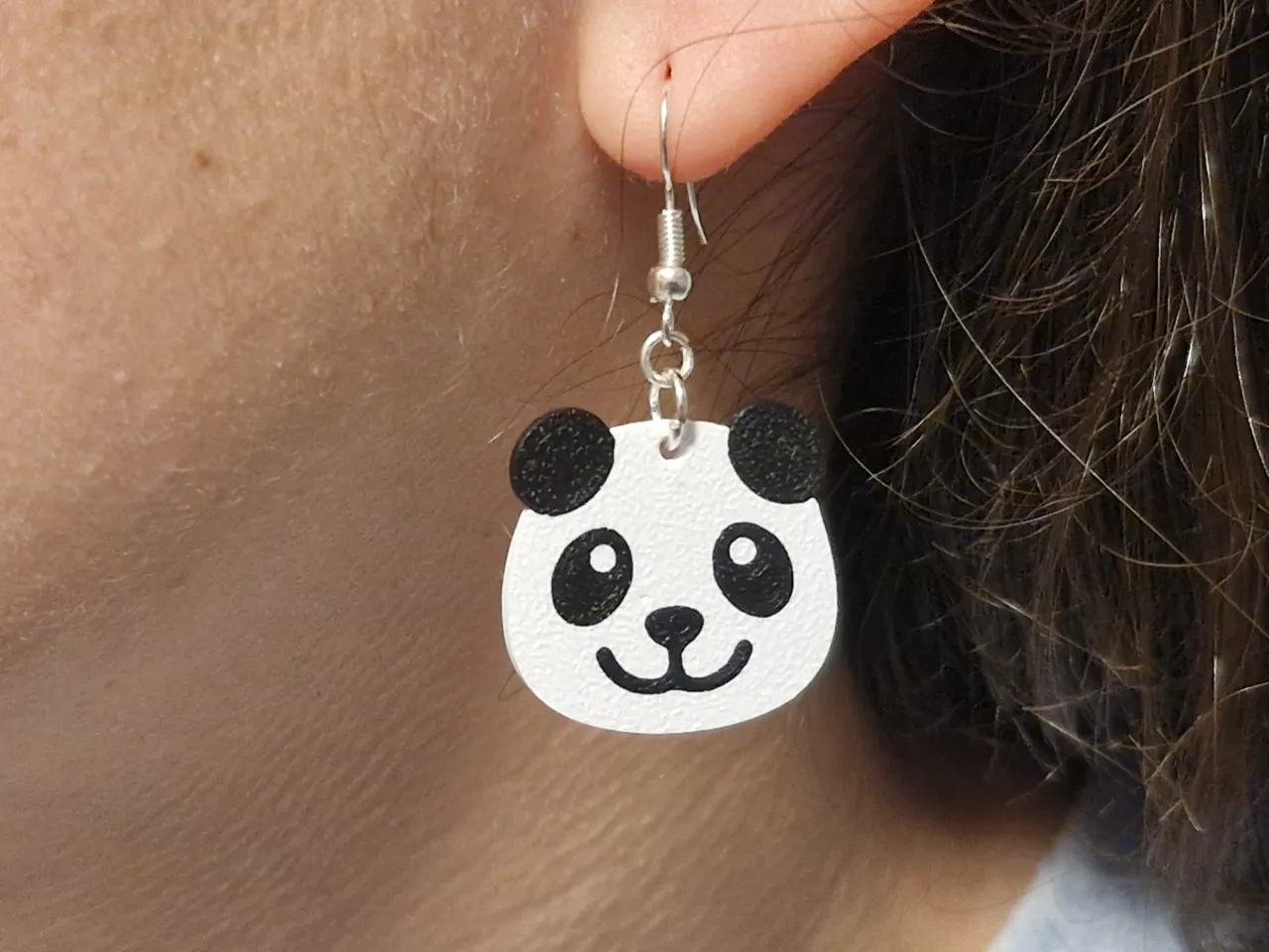 Panda Bear earrings view 3