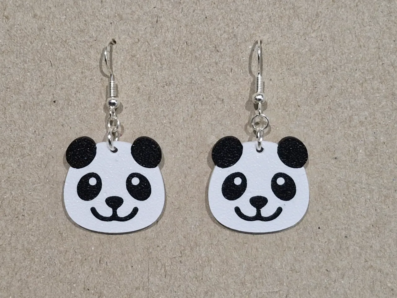 Panda Bear earrings view 2