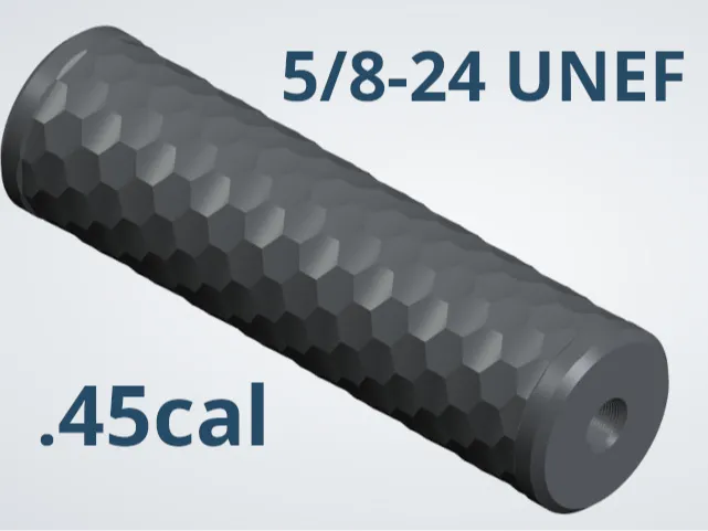 High Power Moderator Hexagon .45 (5/8-24UNEF)