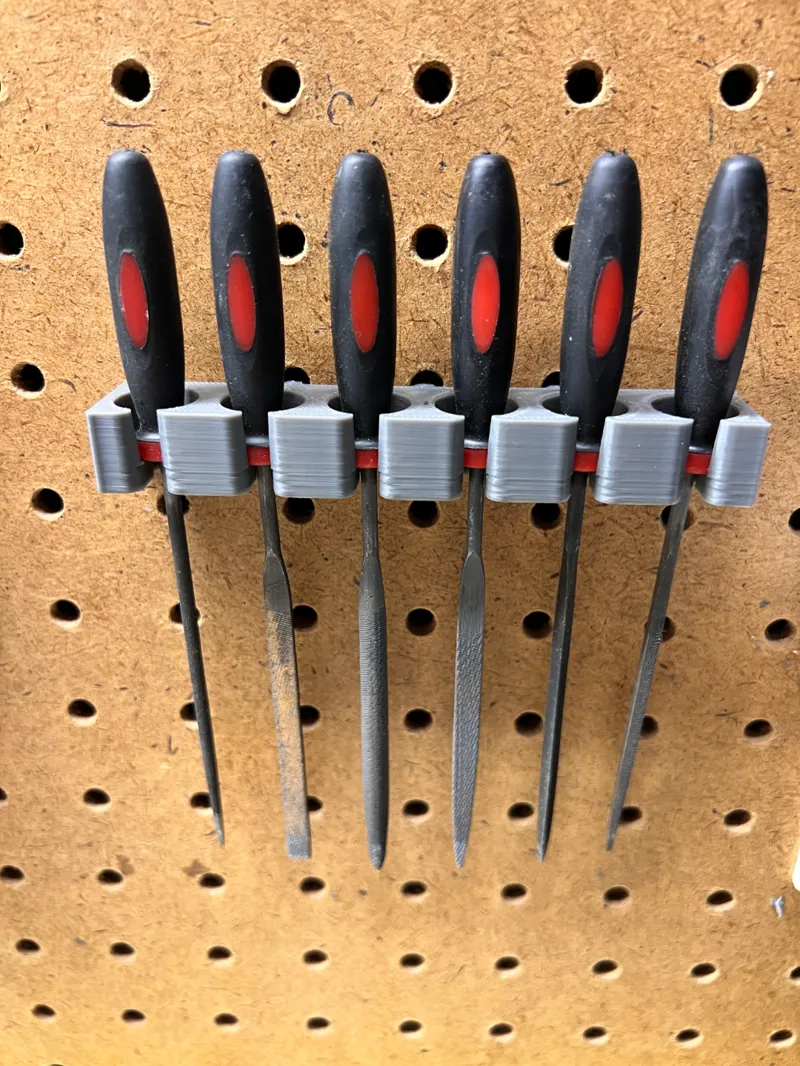 Pegboard 6 Mini File Holder