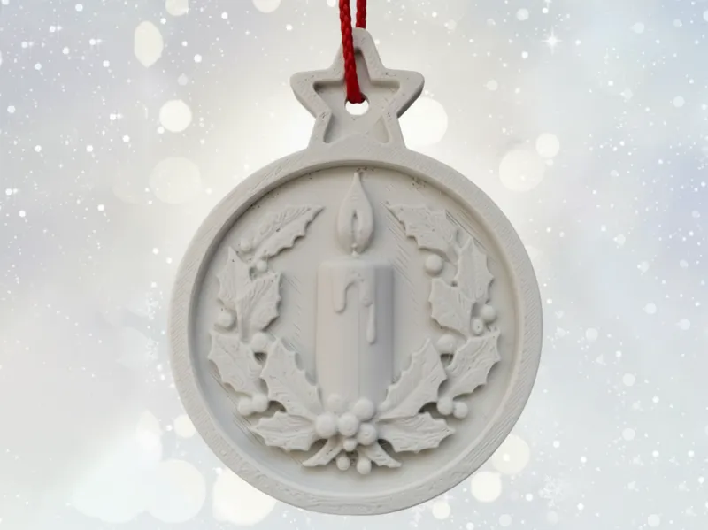 Medaglione Candela d’Avvento – Ornamento Natalizio