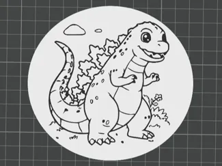 ColorITup - Cute Godzilla 2 Colouring Activity