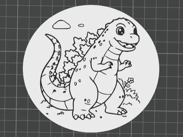 ColorITup - Cute Godzilla 2 Colouring Activity