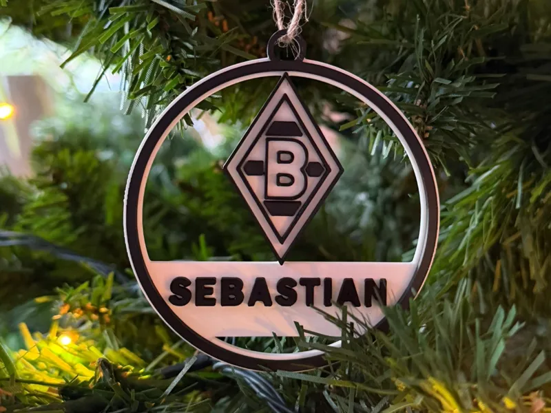 Weihnachtskugel Gladbach (Name bearbeitbar)