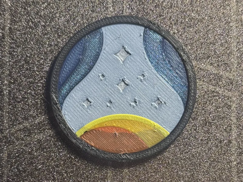 Starfield Constellation Logo Keychain /  Pin Top