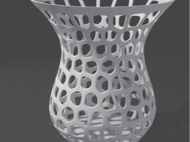 Open Hexagon Pattern Vase