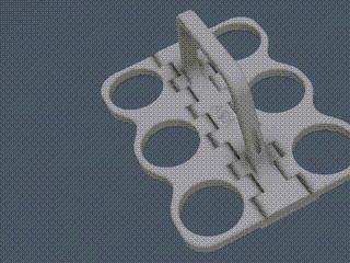 Klappbarer 6 Becherhalter mit Griff 