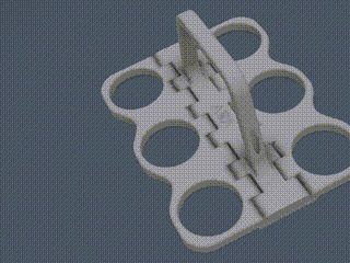 Klappbarer 6 Becherhalter mit Griff 