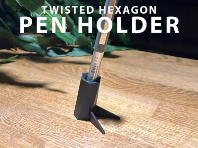 Twisted Hexagon Pen/Pencil Holder