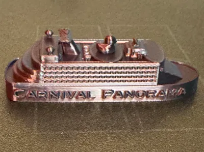 Carnival Panorama Cruise Ship with Duck and Date