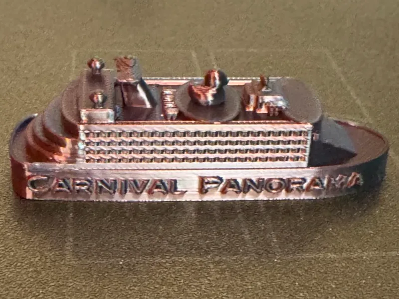 Carnival Panorama Cruise Ship with Duck and Date