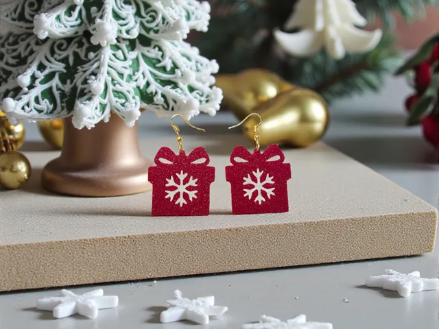 Snow present earrings