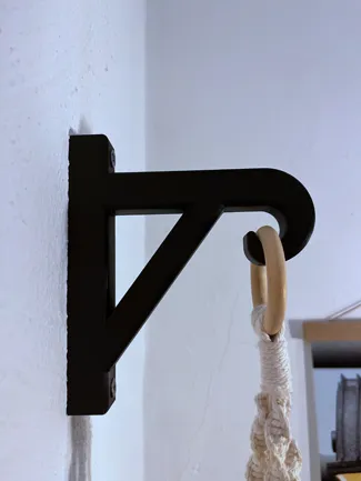 Angle with hook for hanging baskets