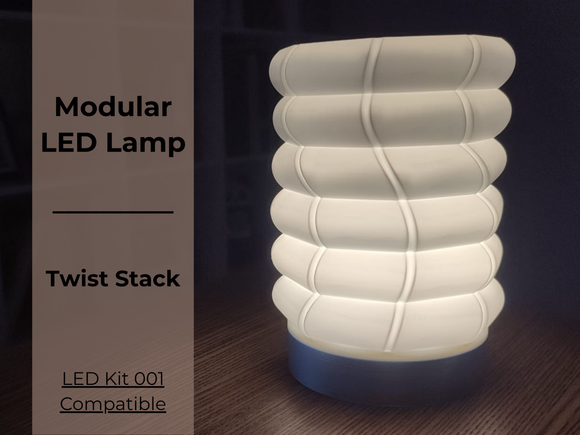 Modular LED Lamp - Twist Stack