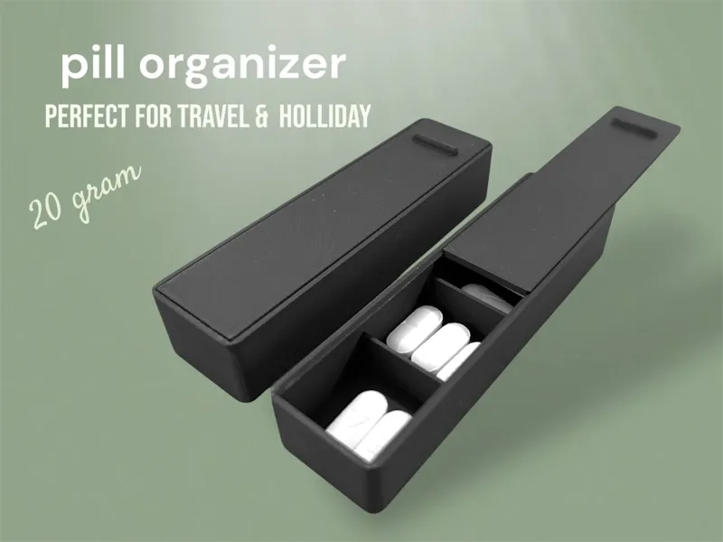 Pill Organizer (box) with Sliding Lid