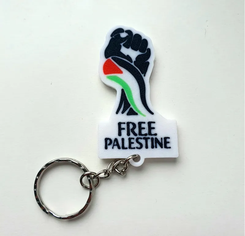 Free Palestine 4 Colour Key Chain