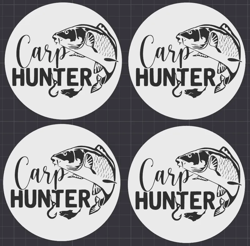 Carp Hunter Karpfen Coaster Untersetzer