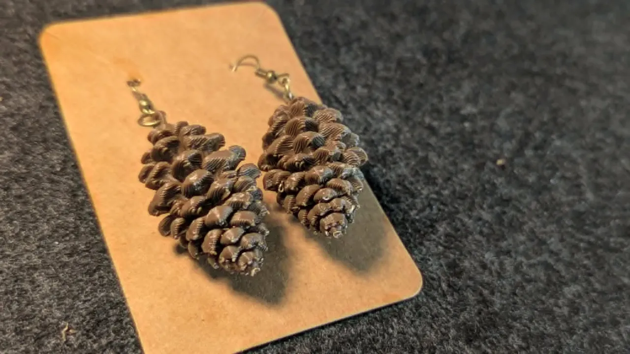 Pine Cone Earrings view 2