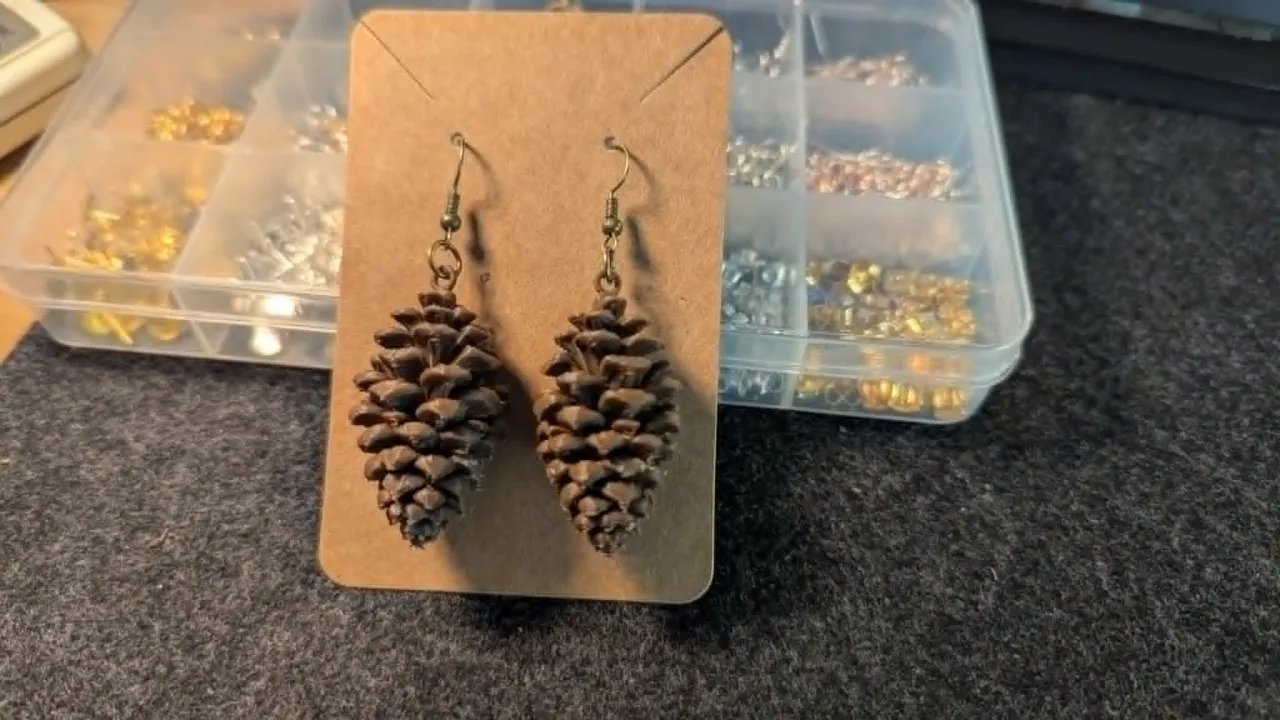 Pine Cone Earrings view 3