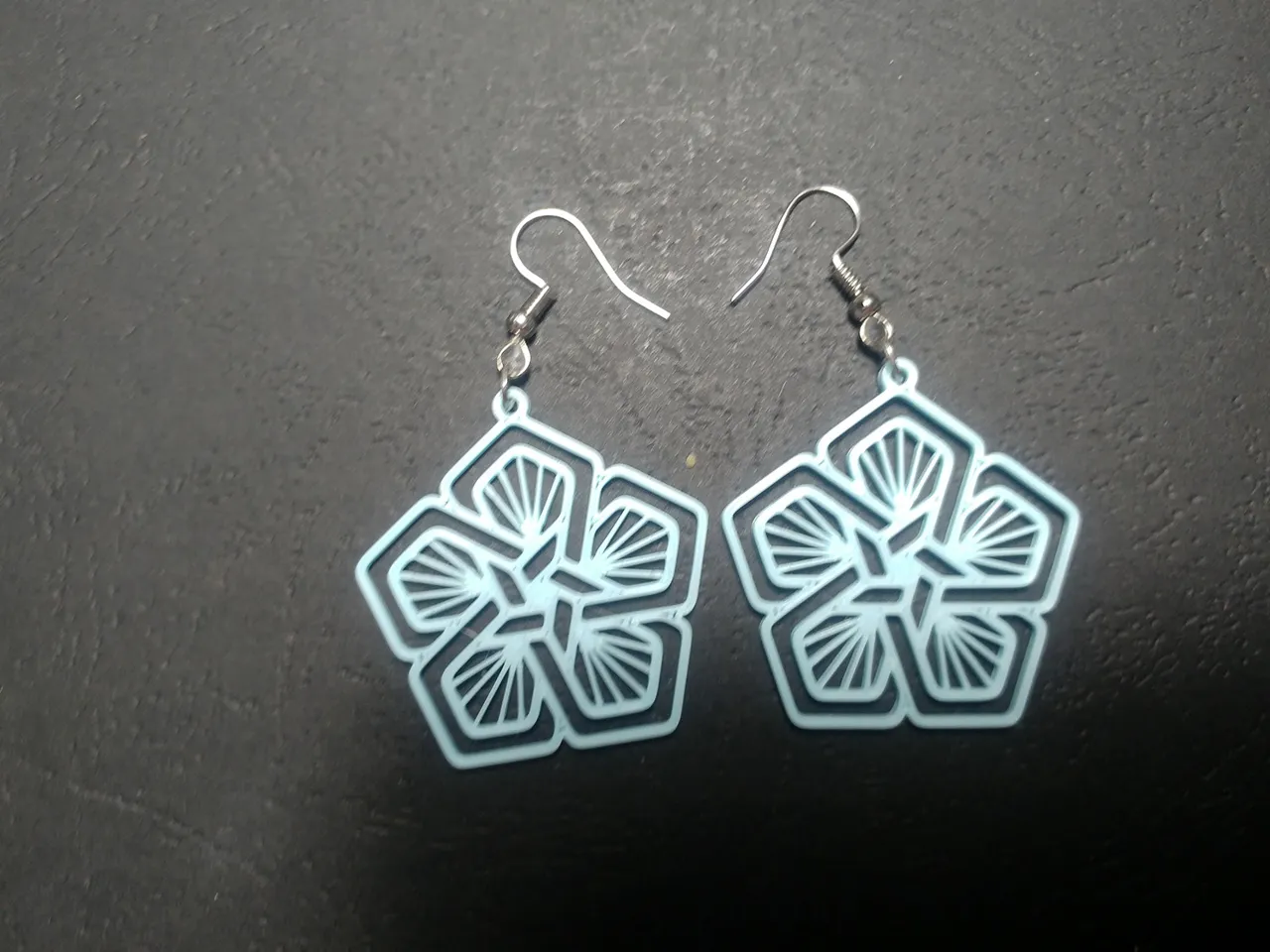 Crimson Starbind Earrings view 2