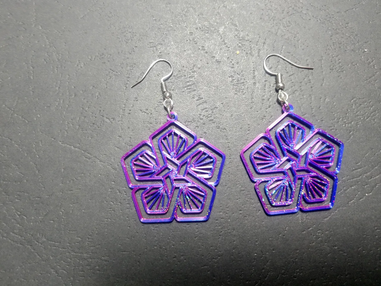 Crimson Starbind Earrings view 4