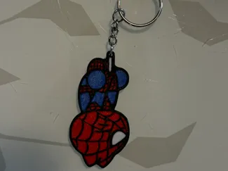Spider-Man Kitty – 3D Superhero Keychain (Pair)