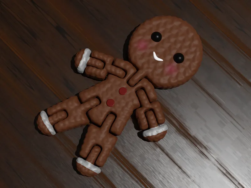 Articulated Gingerbread man 