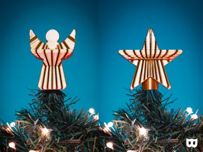 Angel & Star Hybrid Christmas Tree Topper