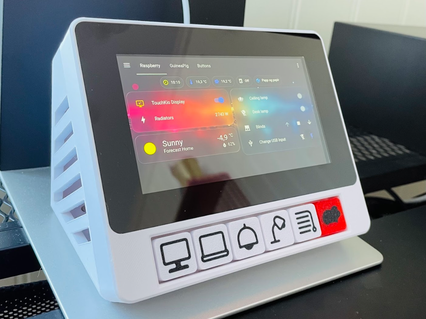 Case for Raspberry Pi 5" Touch Display 2 w Buttons
