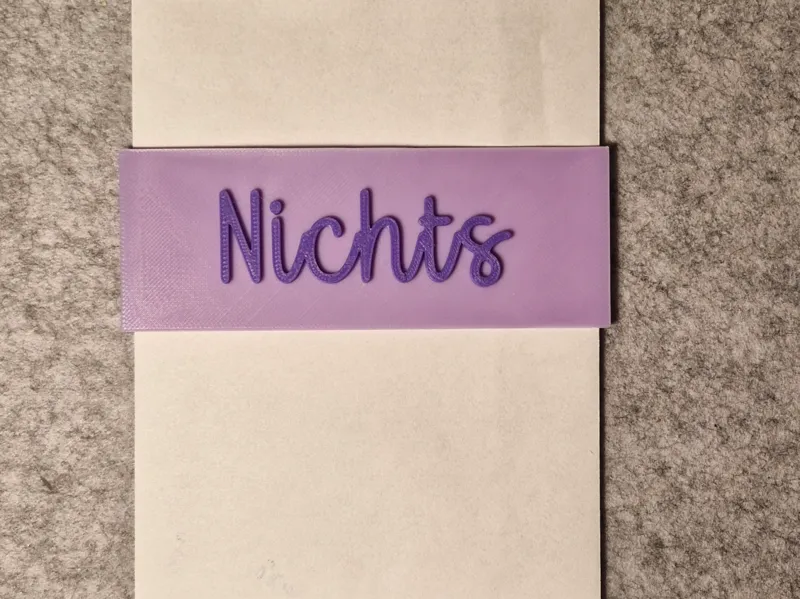 Umschlag Banderole "Nichts"