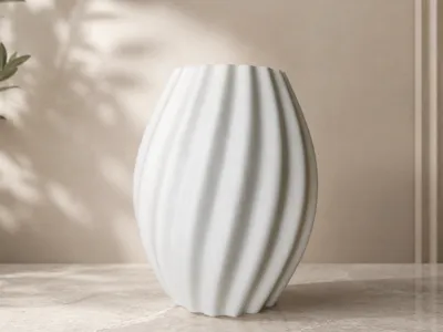 Wave Vase – Modern Spiral Decor