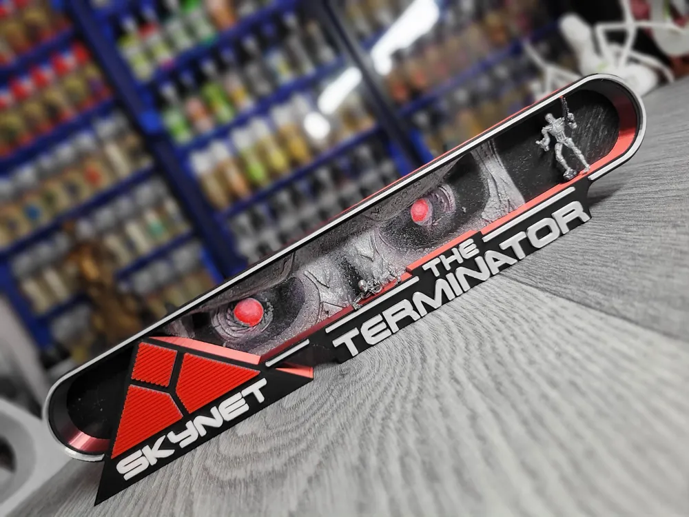 The Terminator movie sign logo - Free 3D Print Model - MakerWorld