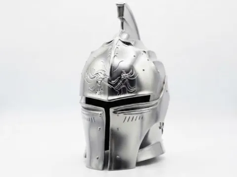 Pieza para disfraz o exhibición: MEDIEVAL WARRIOR HELMET — referencia de MakerWorld