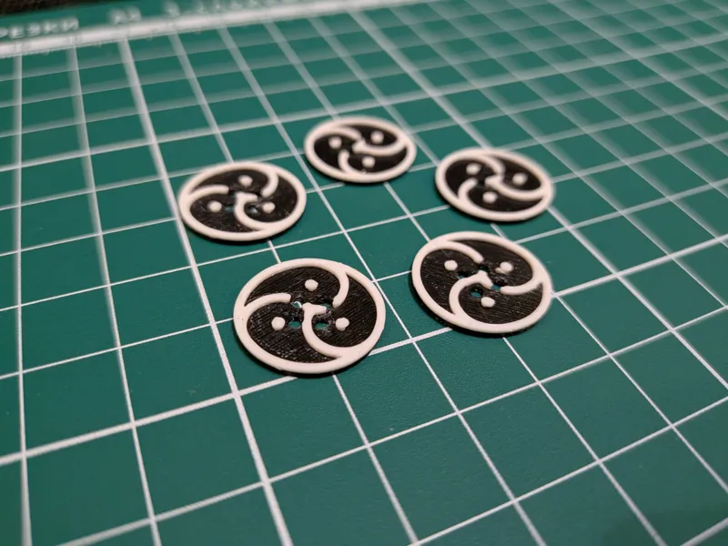 Triskeleon BDSM button 17 mm