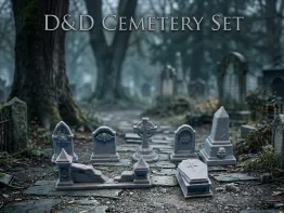 CEMETERY SET TABLETOP MINIATURES