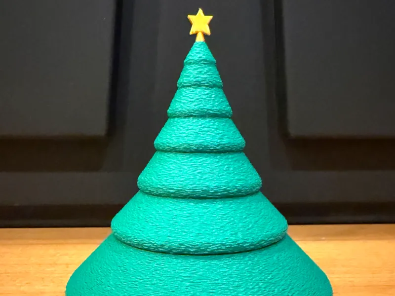 Minimalist Christmas Tree with Star on Top