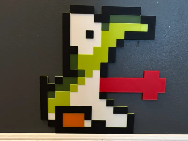 8bit Baby Yoshi Wall Art