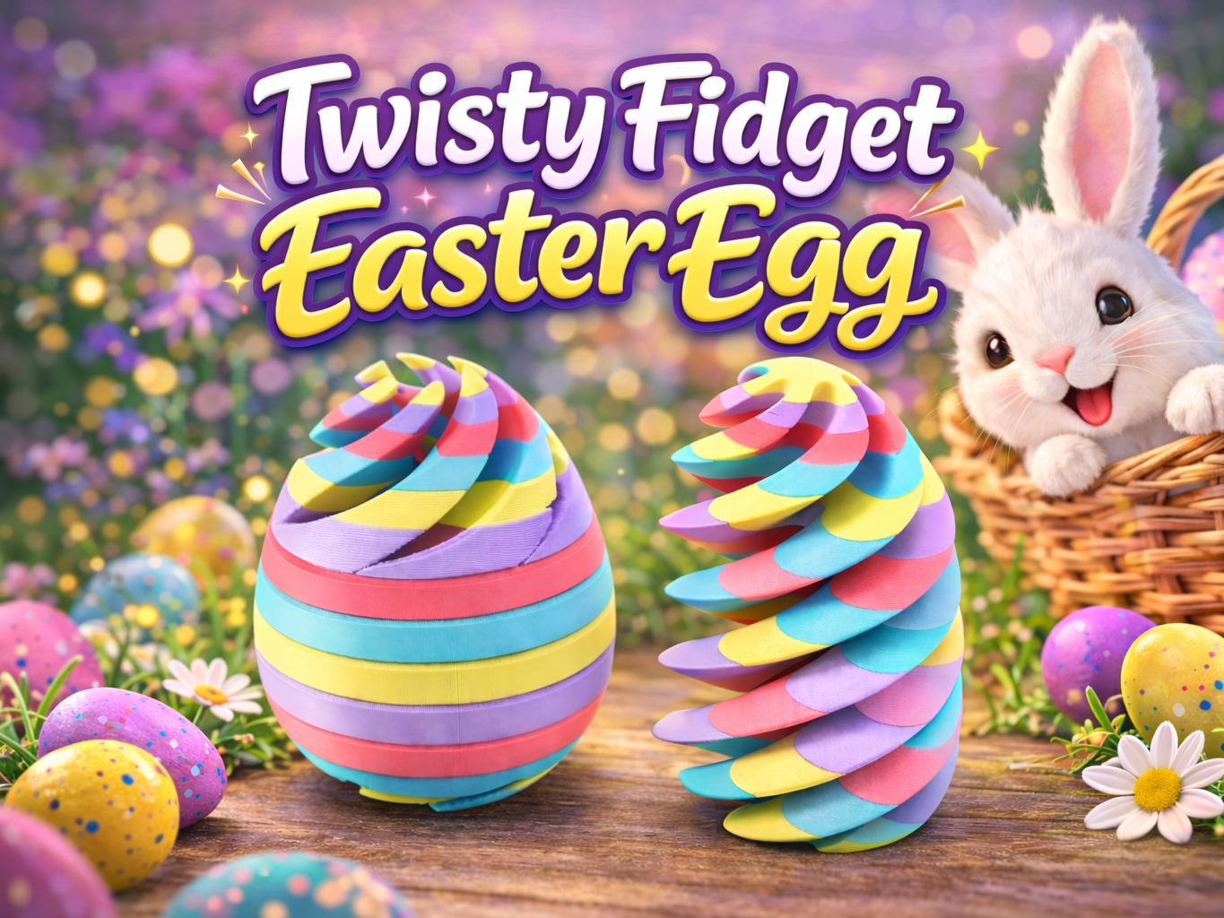 Miniatura 2 do modelo 3D Twisty Fidget Easter Egg