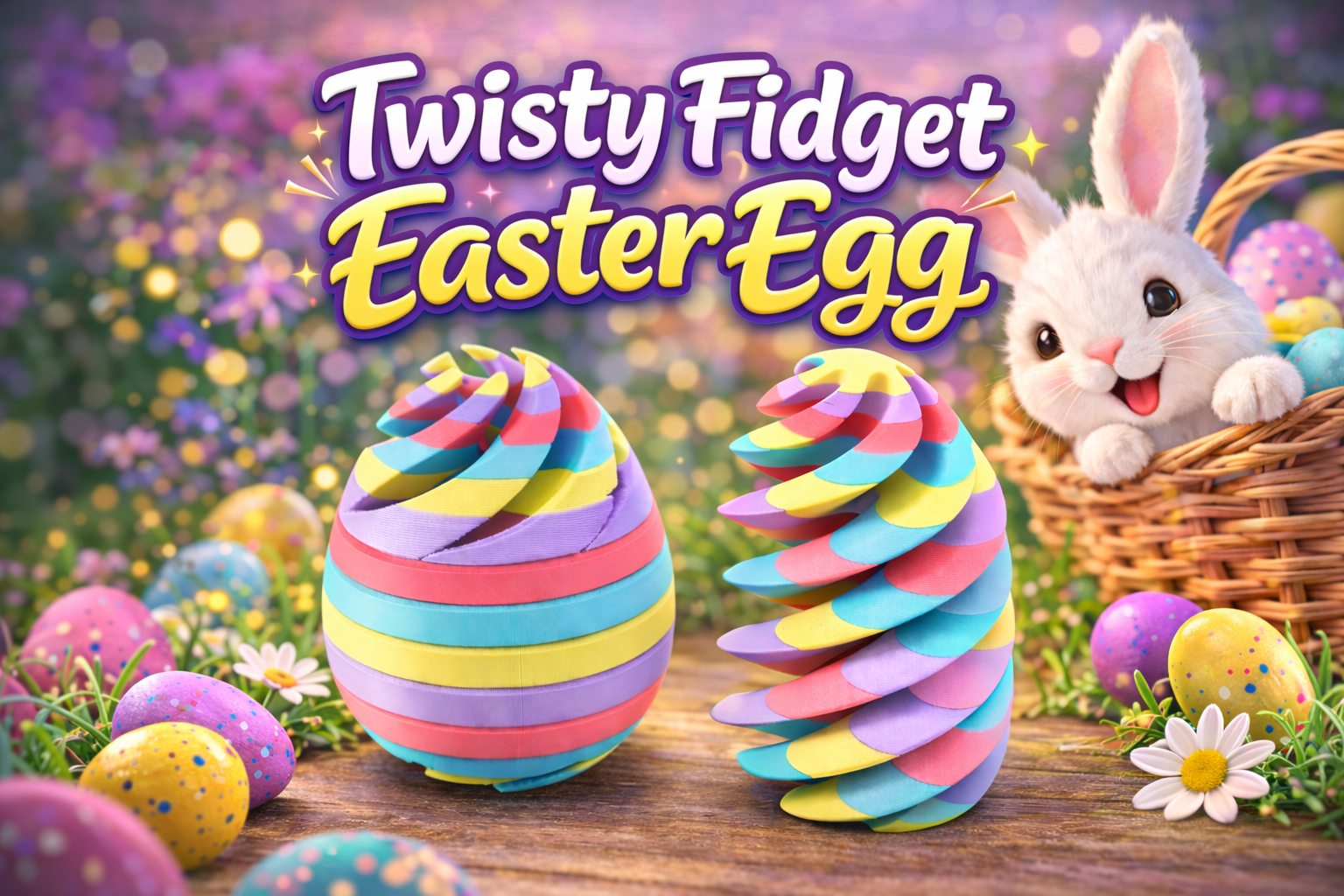 Miniatura 5 do modelo 3D Twisty Fidget Easter Egg