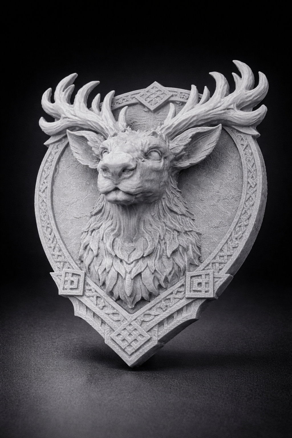 Miniatura 2 do modelo 3D Stag Plaque