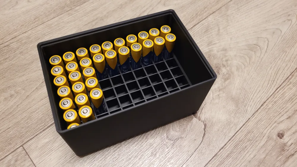 Gridfinity 3x2 Battery box AAA stackable - Free 3D Print Model - MakerWorld