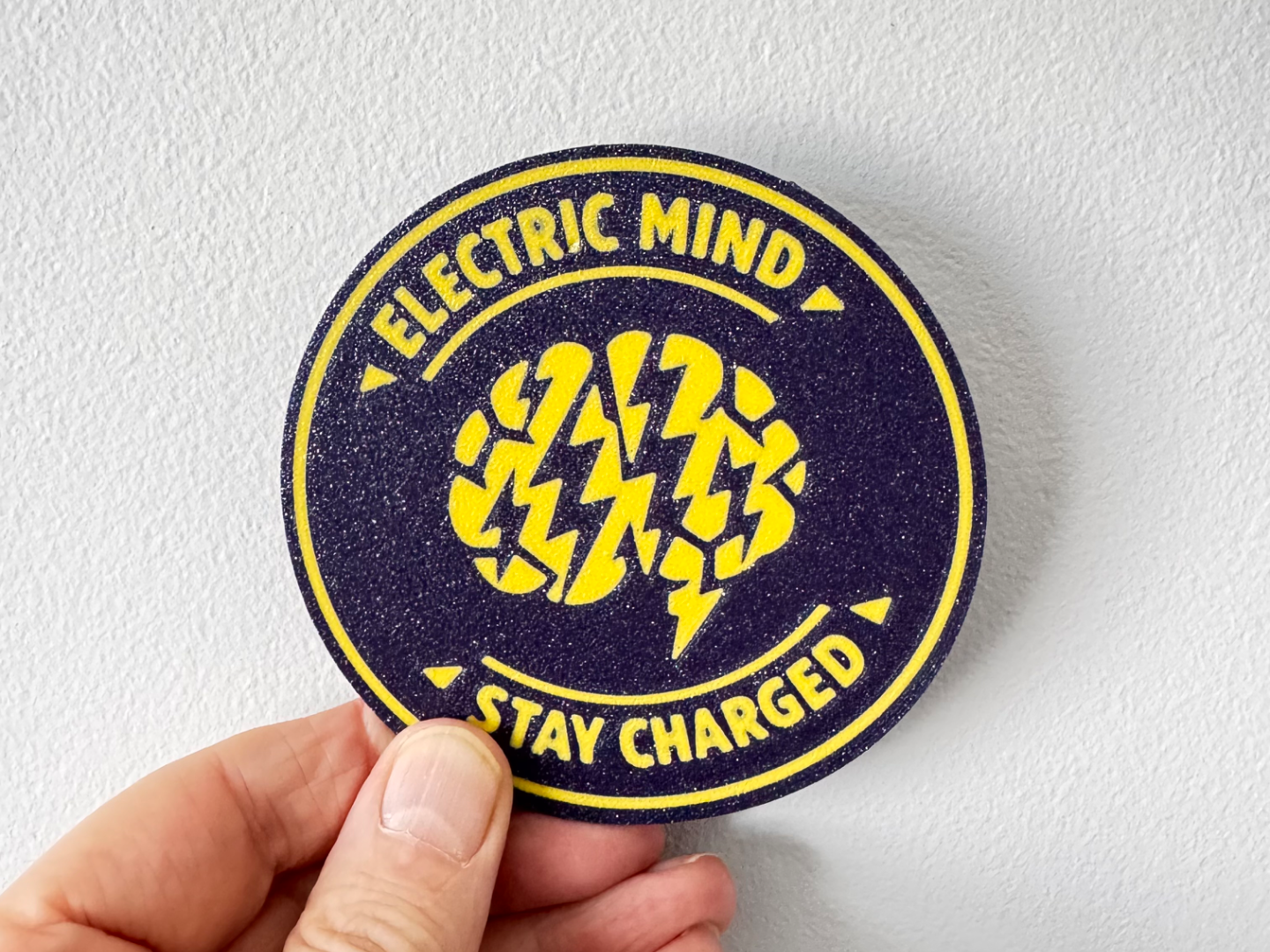Electric Mind Stay Charged Coaster